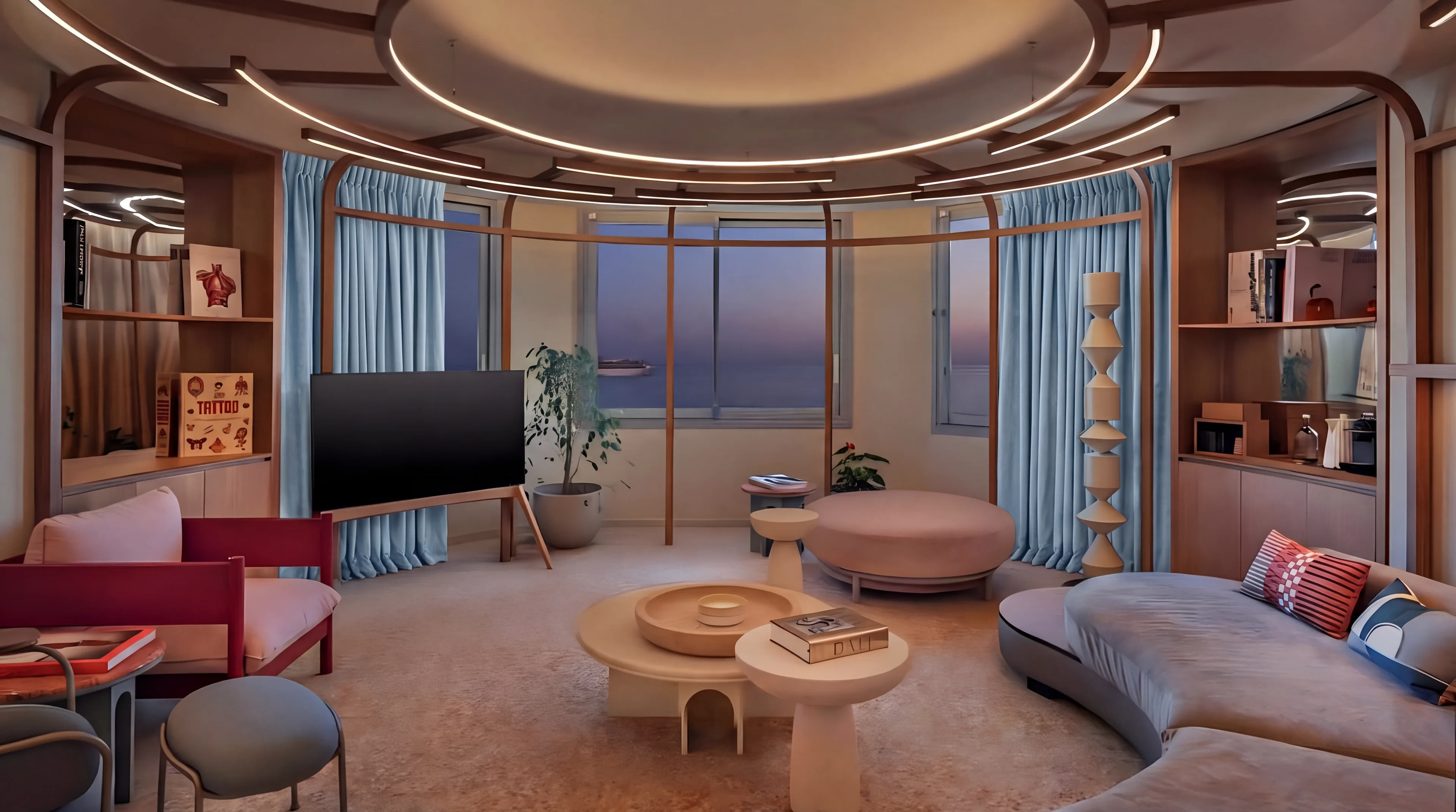 Suite du Canopy by Hilton à Cannes, rideaux Atelier BS